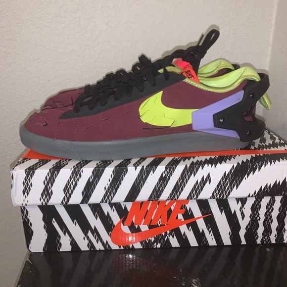 NIKE BLAZER LOW ACRONYM NIGHT MAROON SIZE 11.5M - Picture 2 of 8